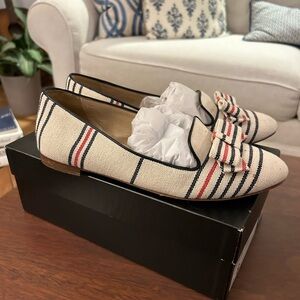 J Crew Classic Canvas Stripe Loafer